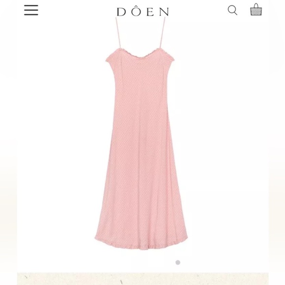 New DOEN Calsi Maxi Dress in Cherry Blossom Sz L - Picture 3 of 11